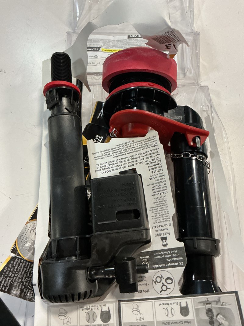 Condition photo showing As Is for korky 2x long life universal complete 2-inch toilet repair kit