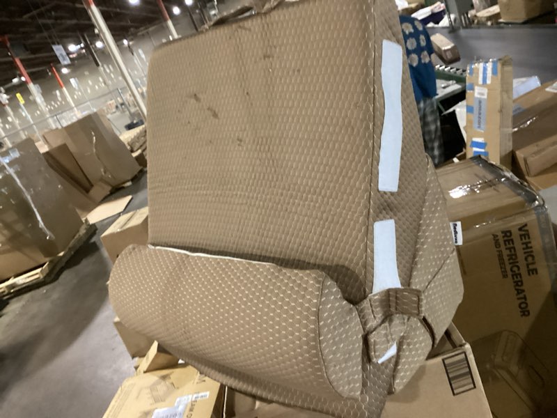 Condition photo showing As Is for bedluxe 3pcs orthopedic bed wedge pillow set, foam wedge pillow post surgery for back, leg and knee support, adjustable 9&12 inch folding triangle pillow for sleeping, acid reflux, snoring, brown brown adjustable 9&12 inch + 1 head pillow