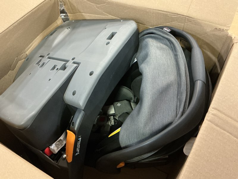 Condition photo showing Good Condition for chicco keyfit 35 zip cleartex infant car seat and base, rear-facing seat for infants 4-35 lbs., zip-open privacy shield, compatible with chicco strollers | ash/grey ash/grey keyfit 35 zip cleartex