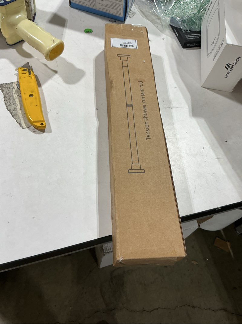 Condition photo showing New/Like New for starlatta shower curtain rod, 31-80 inches adjustable tension rod, 1-inch diameter heavy duty rustproof stainless steel, no-drill spring rod for bathroom, kitchen and closet, silver silver 31-80 in
