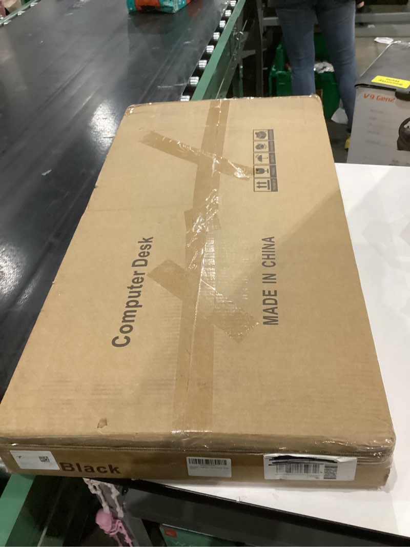 Condition photo showing New/Like New for Small Standing Desk Adjustable Height, Mobile Stand Up Desk with Wheels, 32 Inch Portable Rolling Desks for Walking Pad Treadmill Black Wood Black