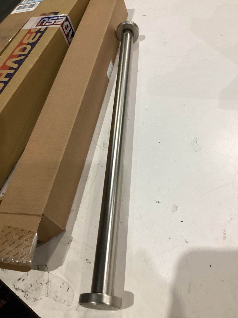 Condition photo showing Good Condition for Ivilon Shower Tension Curtain Rod - Adjustable Spring Tension Rod for Shower Curtains, Bathroom, or Windows, Easy to Install, No Drilling Required, Rustproof, Adjustable 24 to 36 Inch. Satin Nickel