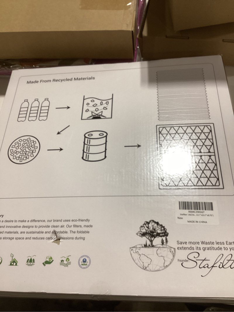 Condition photo showing New/Like New for Reusable 14x14x1 Air Filter (MERV 8), 1 Foldable Frame + 6 Refills (Not Individual Filters), Greener HVAC AC Furnace Air Filters MPR 700&FPR 5(Actual Size:13.75"x13.75"x0.75") 14x14x1 (MERV 8) 1 Frame & 6 Refills