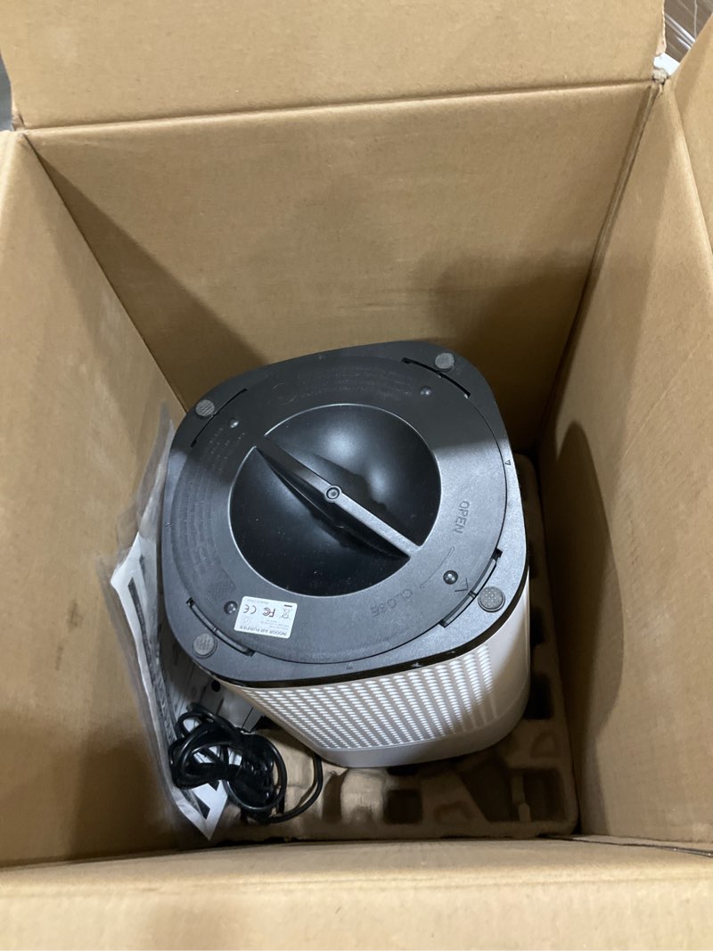 Condition photo showing As Is for Shark Air Purifier for Home, NeverChange Compact Pro, for Bedroom, Nursery, Home Office, Dorm, HEPA-Exceeding Filter, Captures Pollutants, Pet Dander, Dust, Odor, Smoke, and More, HP072, Dove Dove (250 sq. ft)