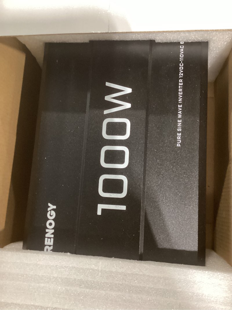 Condition photo showing Good Condition for Renogy 1000W Pure Sine Wave Inverter 12V DC to 120V AC Converter for Home, RV, Truck, Off-Grid Solar Power 110V with Built-in 5V/2.1A USB Port, Hardwire Remote Controller 1KW(No BT & ATS)