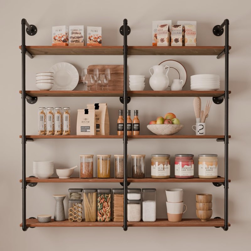 ONOTETUT Industrial Pipe Shelf 5 Tier,60 inch Industrial