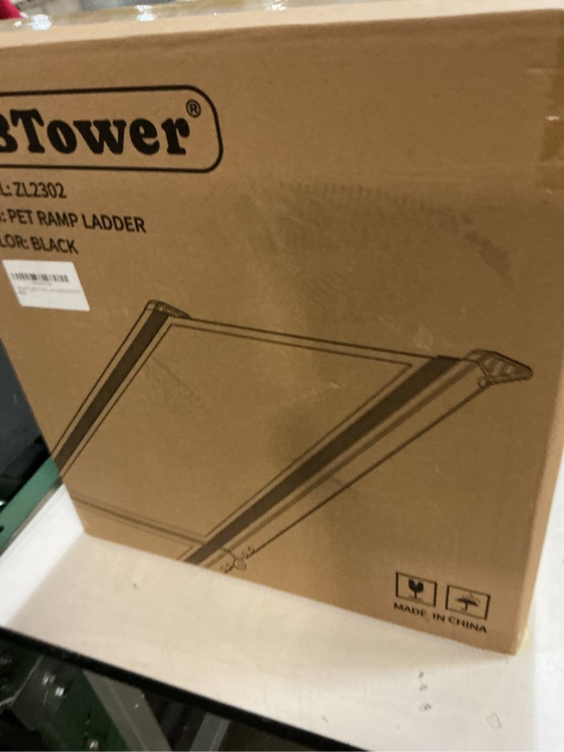 Condition photo showing New/Like New for HBTower 67" Long & 17.3" Wide Folding Dog Ramp for Car, SUV & Truck – Portable Pet Ramp with Non-Slip Surface, Extra Wide Steps for Large Dogs Up to 250LBS 67" L x 17.3" W