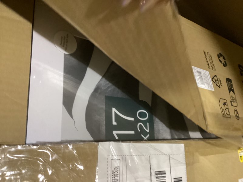 Condition photo showing Good Condition for MCS Studio Gallery 14x20 Matted Poster Frame with 11x17 Picture Display, Black Woodgrain Engineered Wood Vertical & Horizontal Wall Hanging Large Picture Frame for Photos, Posters & Art Prints (1-Pack) 1-Pack Black Woodgrain 11x17