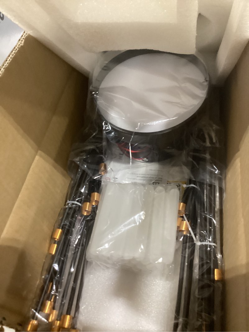 Condition photo showing New/Like New for ceiling light modern led ceiling lamps,flower shape ceiling lights,flush mount chandelier,metal acrylic ceiling lamps,living room light fixtures ceiling for bedroom,dining room(black,28+1 heads) black 28+1 lights
