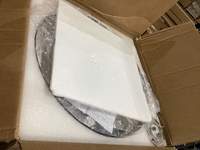 Condition photo showing Good Condition for HOPGGIE 18" Dimmable Chandelier with Remote Control LED Ceiling Light Flush Mount Ceiling Light Fixtures Large Crystal Chandeliers Light for Living Room Bedroom Dining Room (dimmable) 18"-dimmable