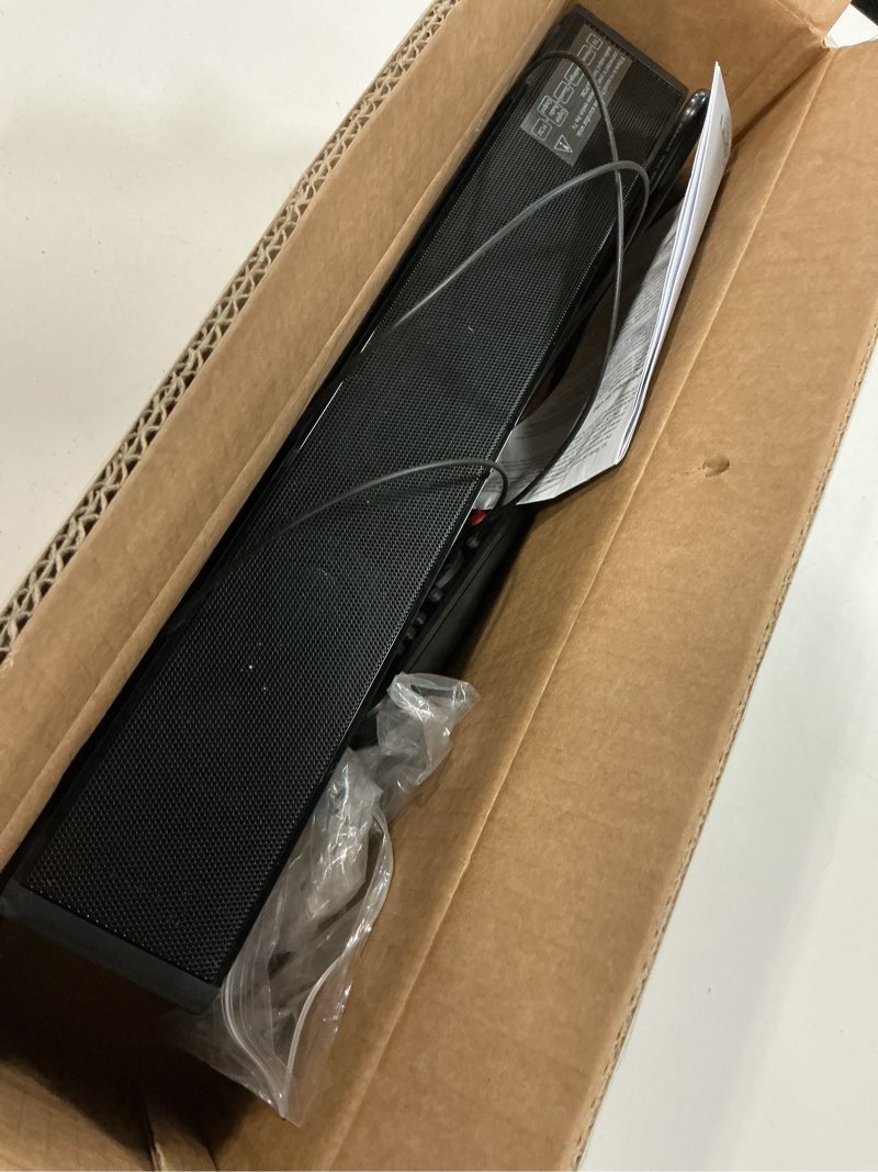 Condition photo showing Good Condition for Small Sound Bar for TV, PC, Gaming, Surround Sound System, Mini TV Speaker Soundbar with Bluetooth/HDMI ARC/Optical/AUX/USB Connections 16 inch Glossy