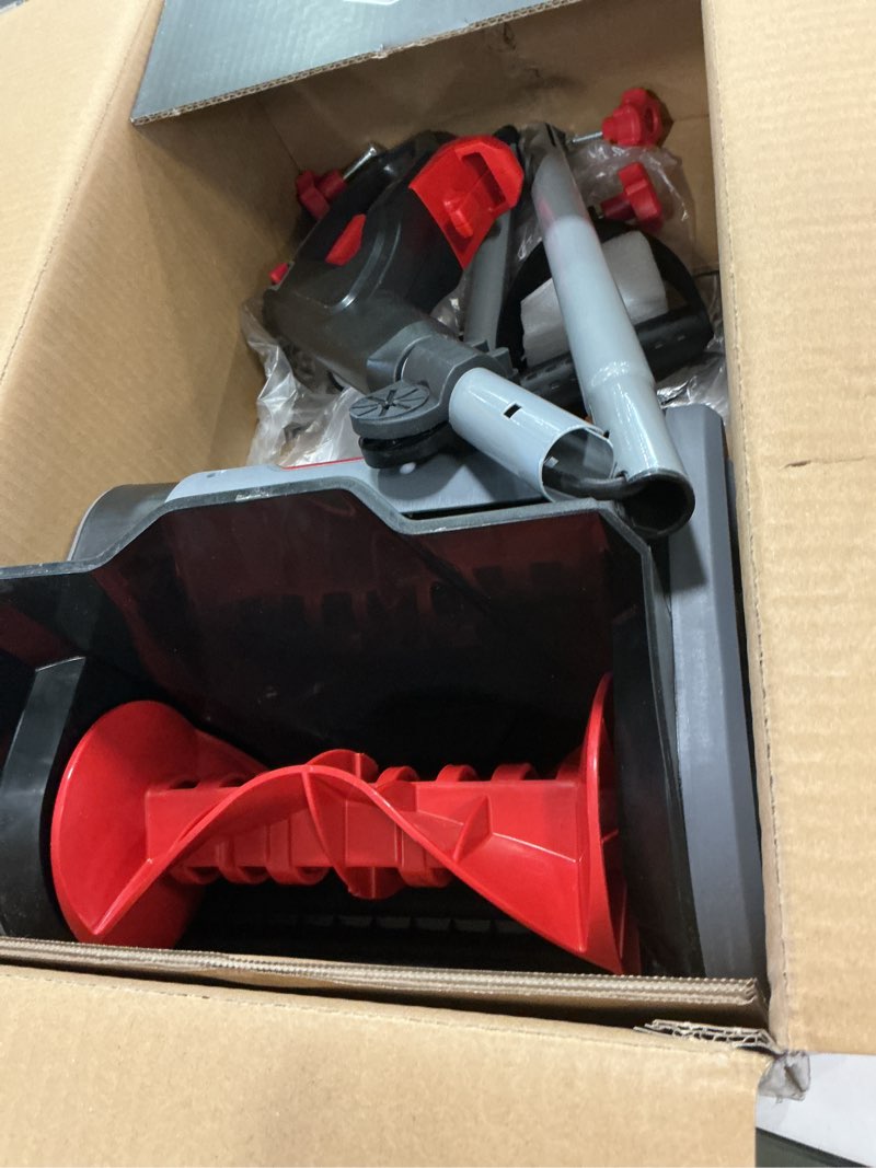 Condition photo showing As Is for EWORK Corded Snow Shovel 11-Inch 1200W 10A Powerful Electric Snow Shovels, 6-Inch Clearing Depth, 23-Foot Max Throw Distance, Power Snow Blower for Driveway, Steps, Sidewalk, Porch 1200W 10A Corded Snow Shovel
