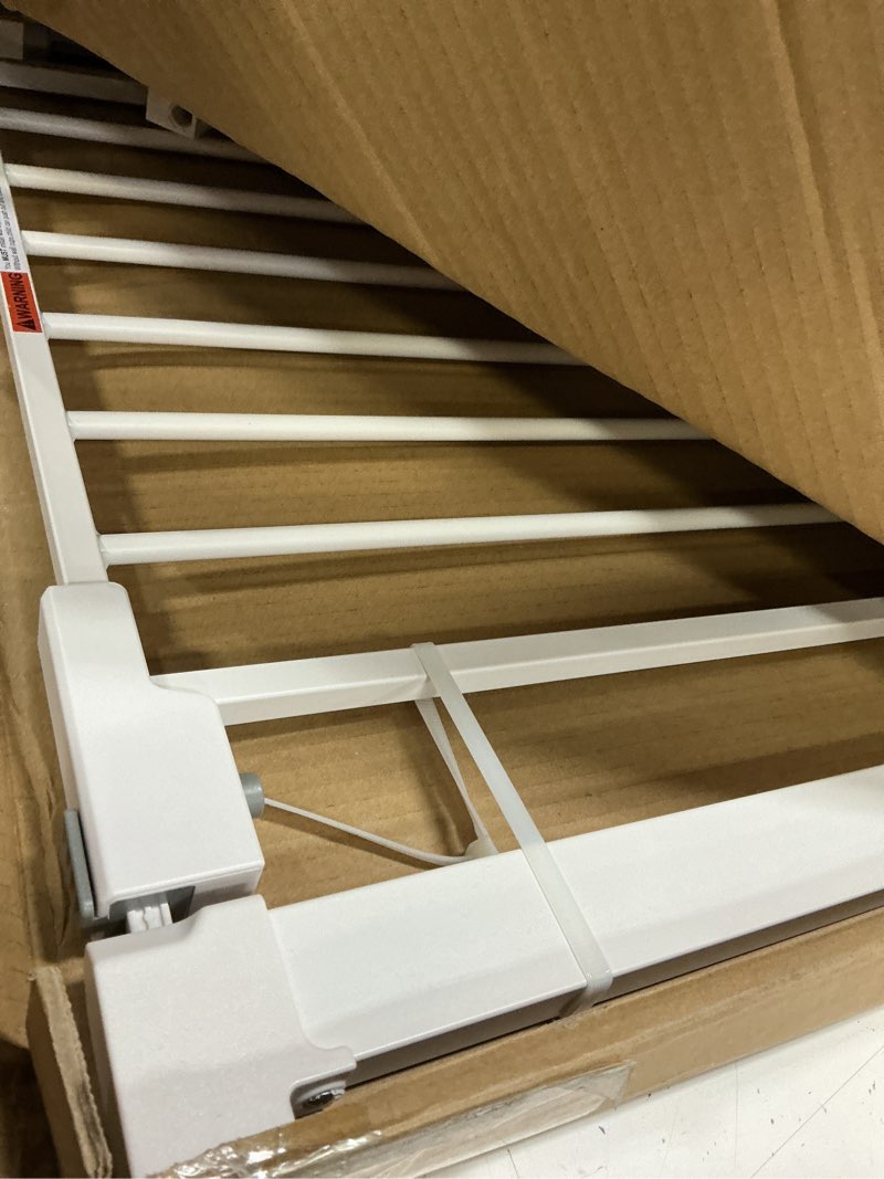 Condition photo showing Good Condition for 29.5-40.5" baby gate for stairs, dog gate for doorways, walk thru auto close metal baby safety gate for the house, stairs and doorways, child gate pressure mounted, pet gate for dog indoor - white white 29.5-40.5"w x 30"h