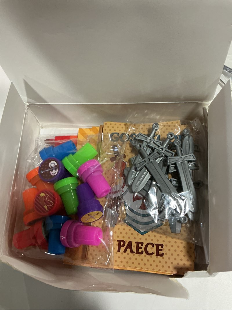 Cinrobiye 72 PCS Armor of God Party Coloring Book Party Favors Set Armor of God Favors Goodie Bag Fi