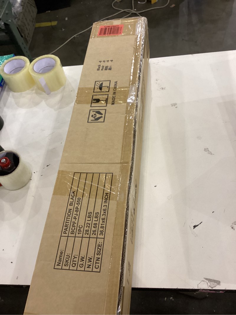Condition photo showing New/Like New for Room Divider, 4 Panel Folding Privacy Screens with Wider Feet, 6 Ft Portable Room Partition for Room Separator, Room Divider Panel 88" W X 71" H, Partition Room Dividers Freestanding?Black Black 22"- 4 Panel
