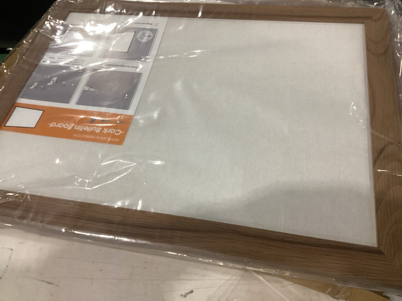 Black Cork Board Bulletin Board 16.7" x 11", Small Linen Corkboards with Frame for Walls, Cute Picture Display Pin Board Vision Board for Room School Office Bedroom 8 Pushpins All Black 16"x11"-1 Pack