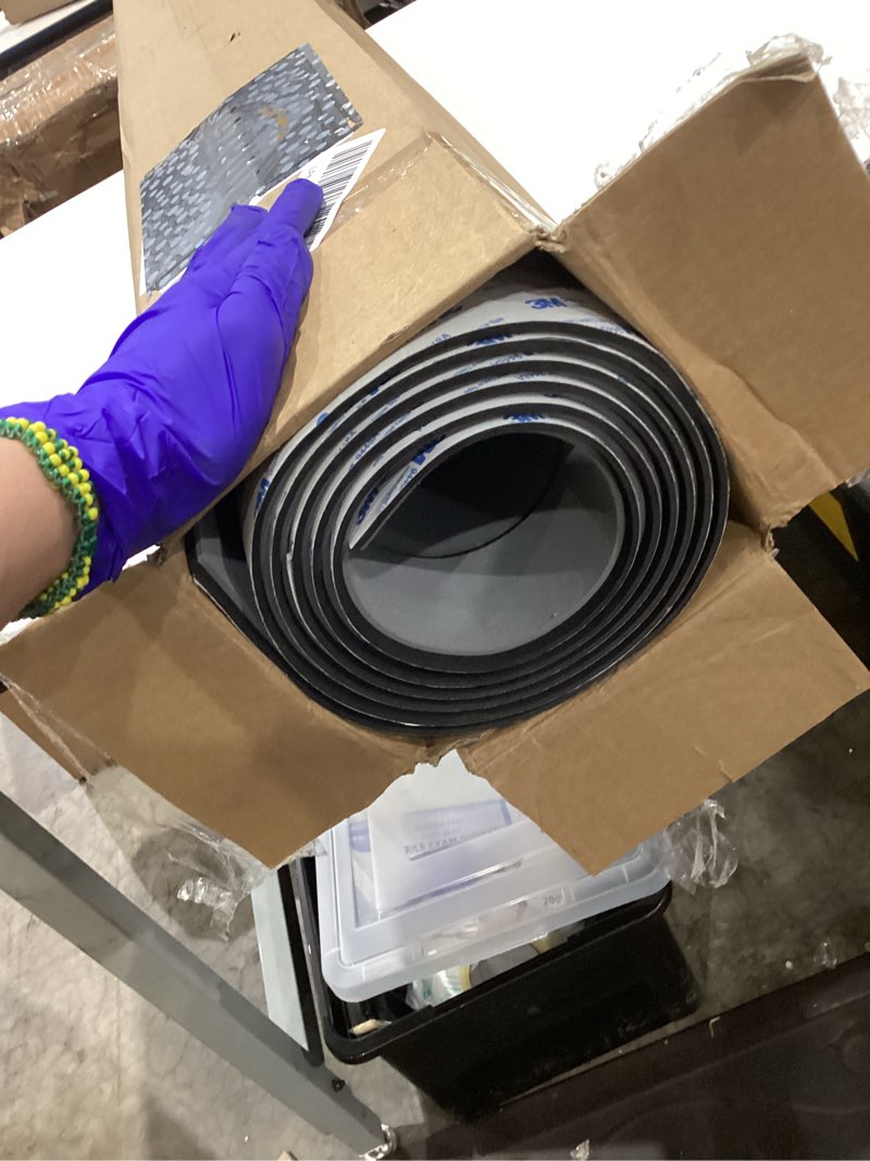 Condition photo showing New/Like New for oceanbroad eva foam boat flooring with 3m adhesive backing marine self-adhesive decking 96''x45.6''/36''/28.8''/16.8'', 48''x16.8'' faux teak sheet for jon boats swim platform helm pad rv floor gray with black seam lines 96''x45.6''-30.4sqft