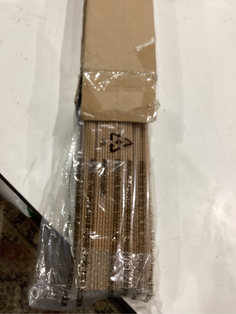 Condition photo showing Good Condition for unishades no drill cordless bamboo roman shades, light filtering woven natural bamboo window covering, easy install roman style shade, for window size 32" w × 64" h - carbonized ?thin bamboo strips?carbonized 32" w × 64" h