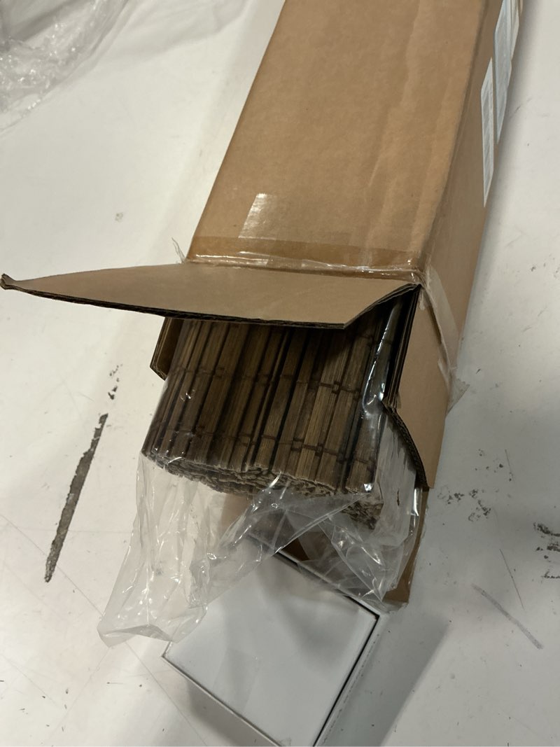 Condition photo showing Good Condition for UNISHADES Cordless Bamboo Roman Shades for Windows, Blinds Size (25.5\" W ×64\" H) Colour (Highfield Teak) Highfield Teak 25.5\" W × 64\" H