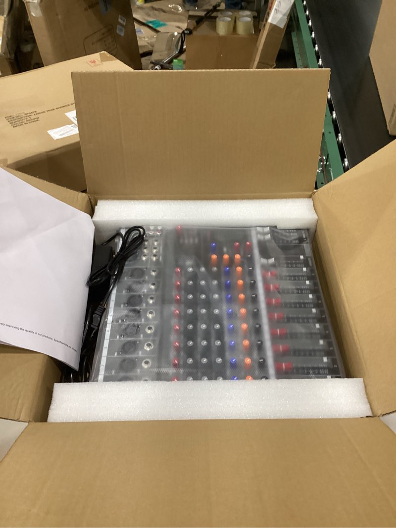 MECCTP 8 Channel Mixer Sound Board Console, Live Studio Amplifier Mixer with Bluetooth USB Drive, fo