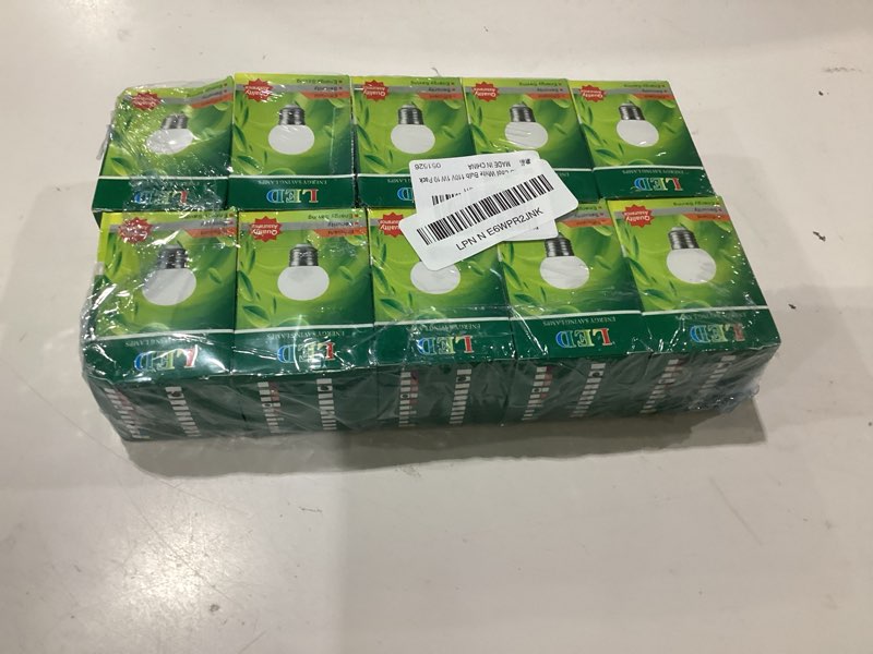 Condition photo showing As Is for night light bulb 1 watt led low watt bulbs e26 e27 standard base daylight white 6000k not dimmable g45 energy saving light bulbs 10w equivalent for home bedroom courtyard garden 10pack cool white