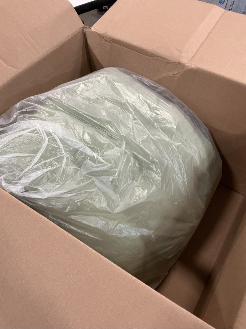 Condition photo showing As Is for Porch Swing Cushion with Backrest,Waterproof Bench Cushion for Outdoor Furniture,2-3 Seater Replacement Thickened 5 in swing cushion,with Ties,Patio,Outdoor,Backyard and Garden (Light Green,40x40 in) 40''×40''×5'' Light Green