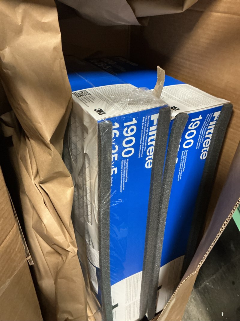 Condition photo showing Good Condition for filtrete 16x25x5 ac furnace air filter, merv 13, mpr 1900, premium allergen, bacteria & virus filter, electrostatic air cleaning filter, 2-pack (actual size 15.75 x 24.13 x 4.88 in) 16x25x5 (standard)