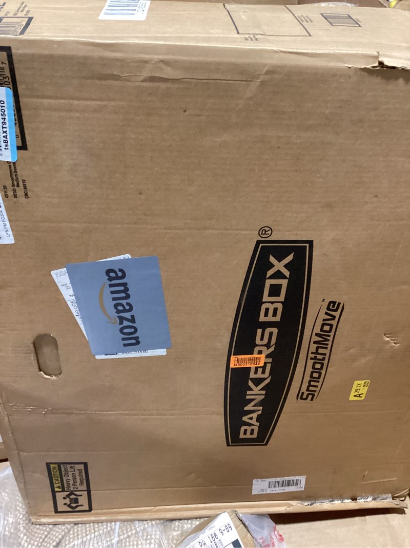 Condition photo showing Good Condition for bankers box medium classic moving box 20 pack, reinforced handles, tape-free assembly, box with lid, 19-in x 14.5-in x 15.5-in (8817202)