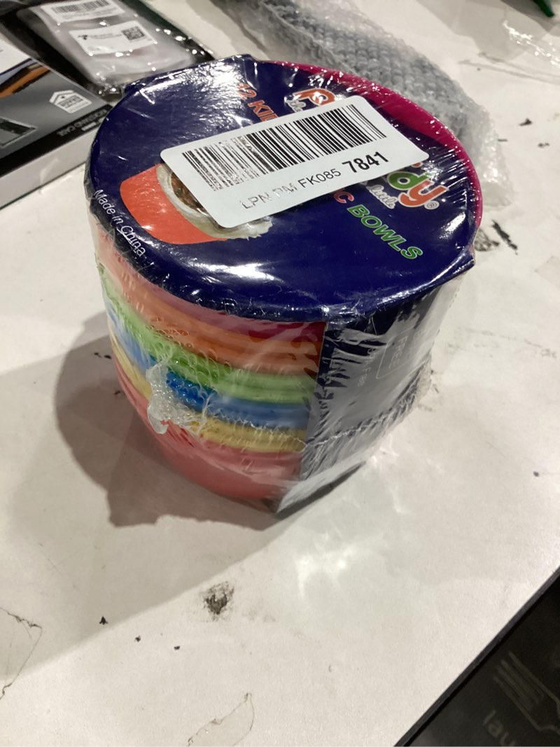 Condition photo showing New/Like New for Kids Plastic Bowls Set of 12, 10 Ounce Microwave Dishwasher Safe BPA Free Non Toxic Toddler Bowls 6 Bright Colors for Cereal, Soup, Snack, for Kids & Toddlers