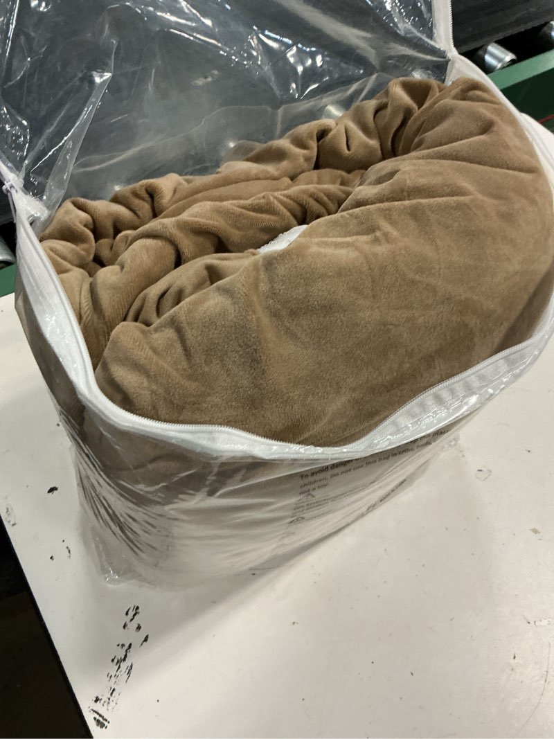 Condition photo showing Good Condition for h.versailtex real velvet plush 3 piece stretch sofa covers couch covers for 2 cushion couch loveseat covers width up to 72 inch feature thick soft stay in place (medium sofa, camel) 2 cushion loveseat camel