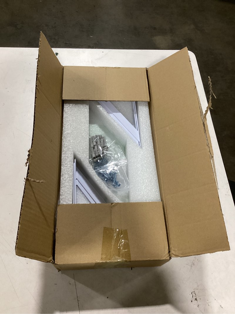 Condition photo showing Good Condition for Wall Shelves 7.3" Deep Set of 2, Solid Paulownia Wood Wider Longer Sturdy Easy to Install Wall Mounted Bookshelves Storage Shelves Bathroom Storage Office Laundry Room Bedroom Organizer White White, Set of 2