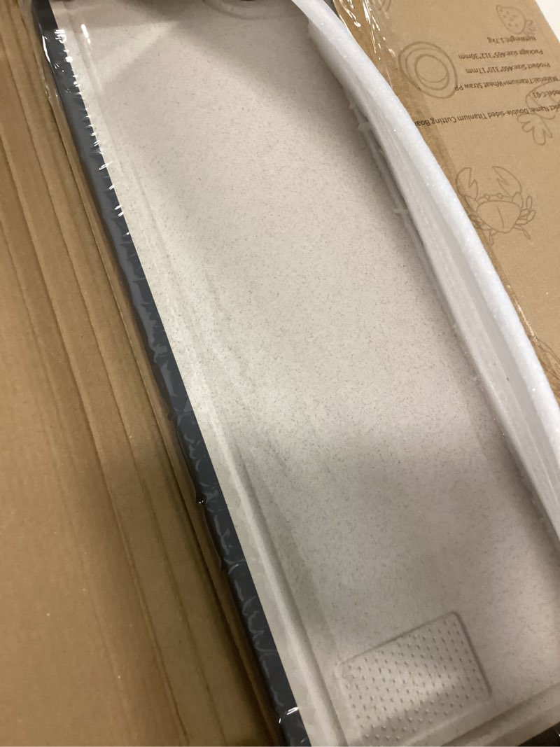 Condition photo showing Good Condition for Titanium Cutting Boards for Kitchen Double-Sided, Cutting Board Double Sided Food Grade, Pure Titanium and Wheat Straw PP, Dishwasher Safe Easy to Clean (Large 12"L x 18"W) Silver 18"L x 12"W