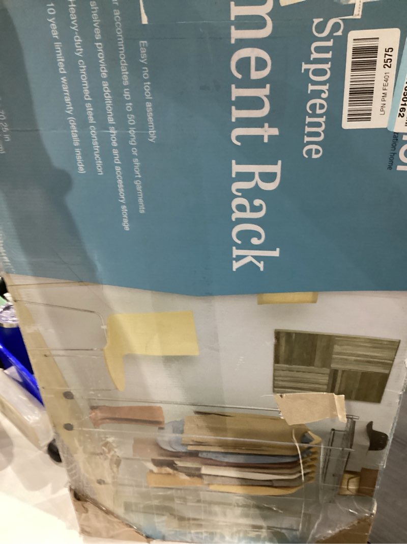 Condition photo showing As Is for Whitmor Modern Industrial Wardrobe 30 x 16 x 77 inch