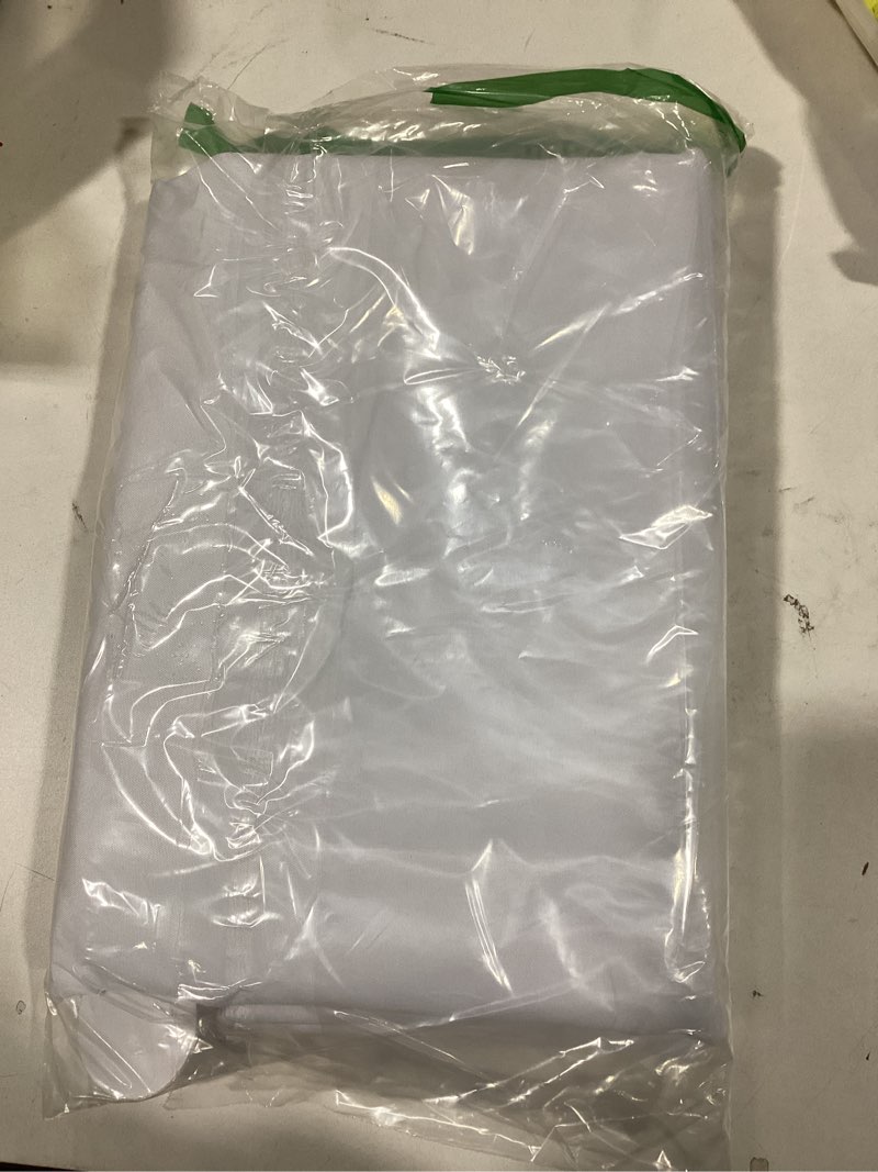 Condition photo showing New/Like New for BYDOLL Table Cloth White 90x132 Inch Tablecloth for 8 Foot Rectangle Tables Outdoor Washable Wrinkle Free and Spillproof Polyester Tablecloth for Festival Camping Picnic Party Cover 132" x 90" (Rectangular) White