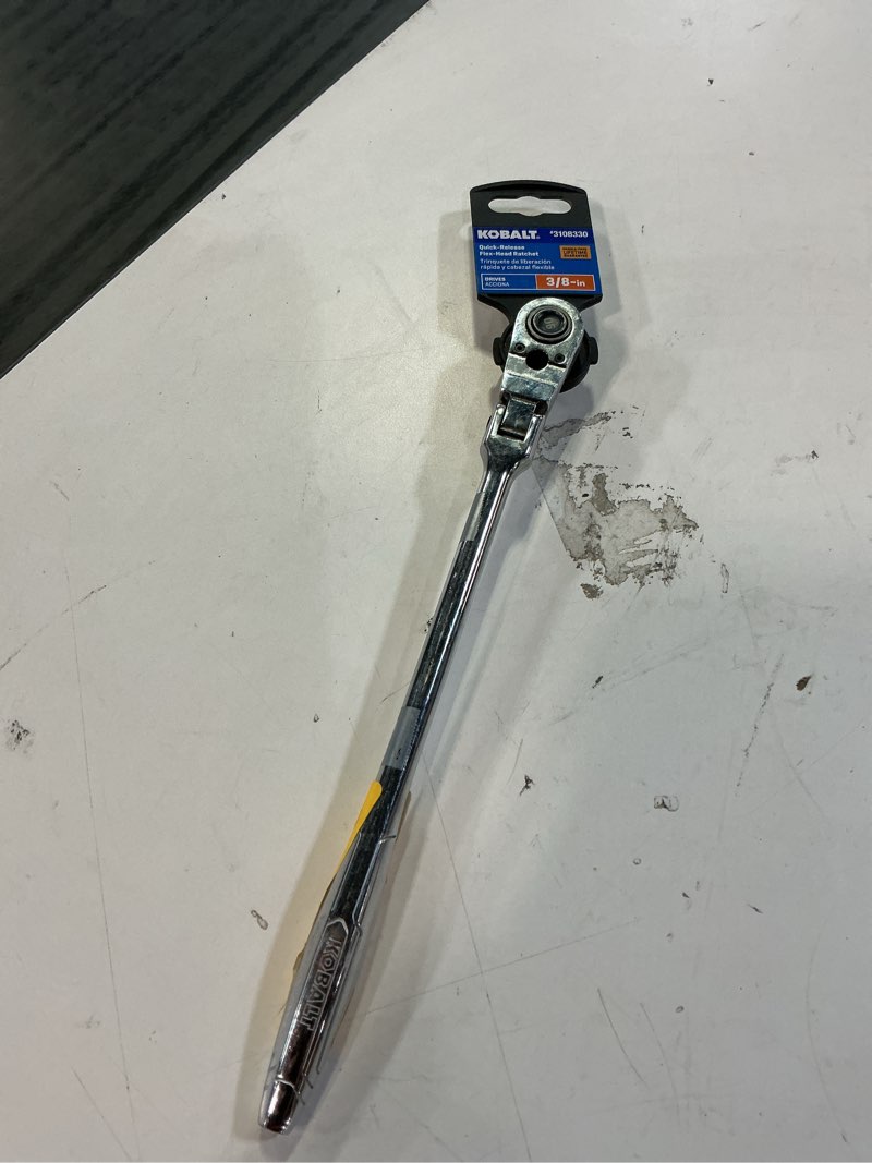 Condition photo showing As Is for kobalt 90-tooth 3/8-in drive full polish handle flexible head ratchet