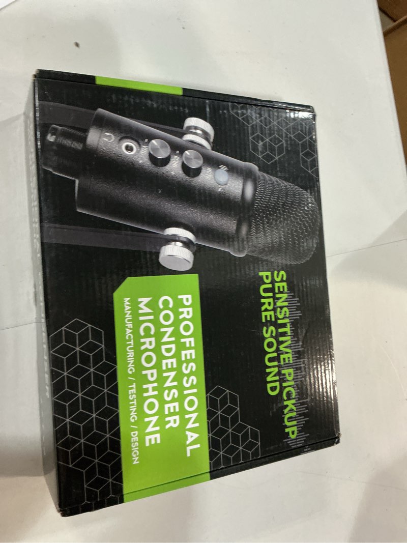 Condition photo showing New/Like New for usb microphone metal condenser mic:plug&play gaming microphones on pc,mac,twitch and youtube,recording microphone computer pc mic for streaming,podcasting wm101
