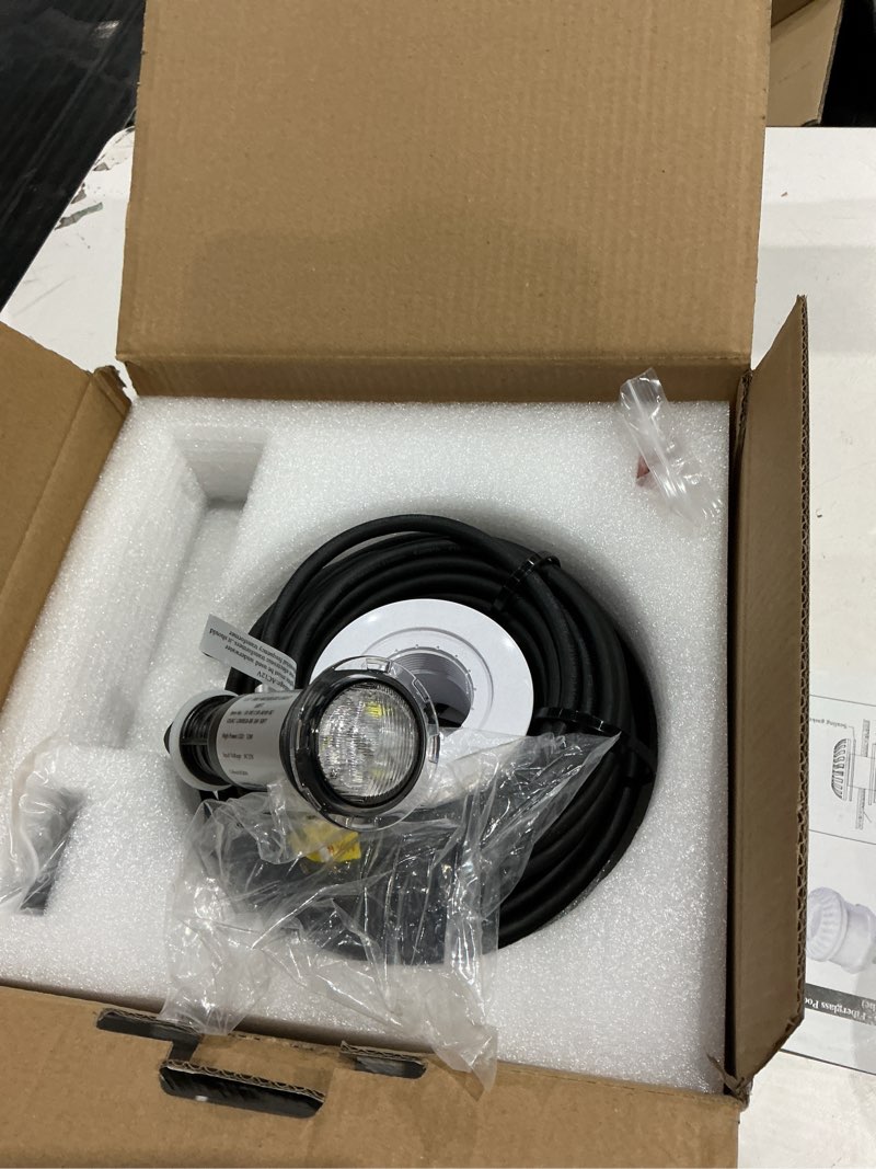 Condition photo showing New/Like New for pool lights for inground pool, direct replacement for pentair globrite, 1.5 inch led color inground pool & spa light, ip68 waterproof, ac12v, 50 ft cord ac12v-50ft
