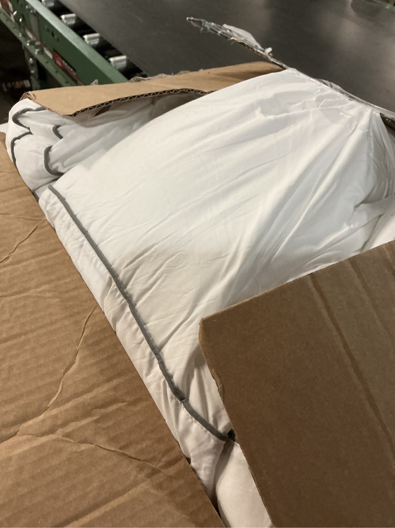 Condition photo showing As Is for goose down pillows for neck pain - perfect balance of softness and support,relief for side and back sleepers, hotel down pillows king size set of 2 white king(pack of 2)
