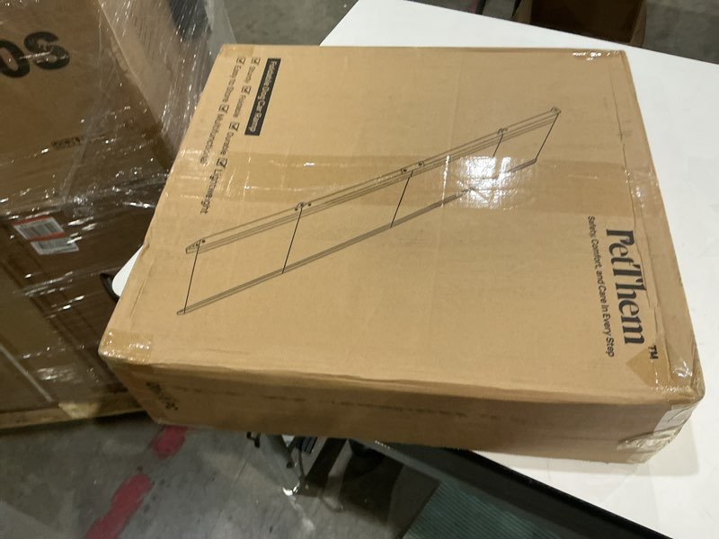 Condition photo showing New/Like New for dog ramp for car 71'' x-long & 17.2" wide folding dog ramps for large dogs with non-slip rug surface portable dog car ramp for suv car & truck, outdoor dog ramp up to 250 lbs