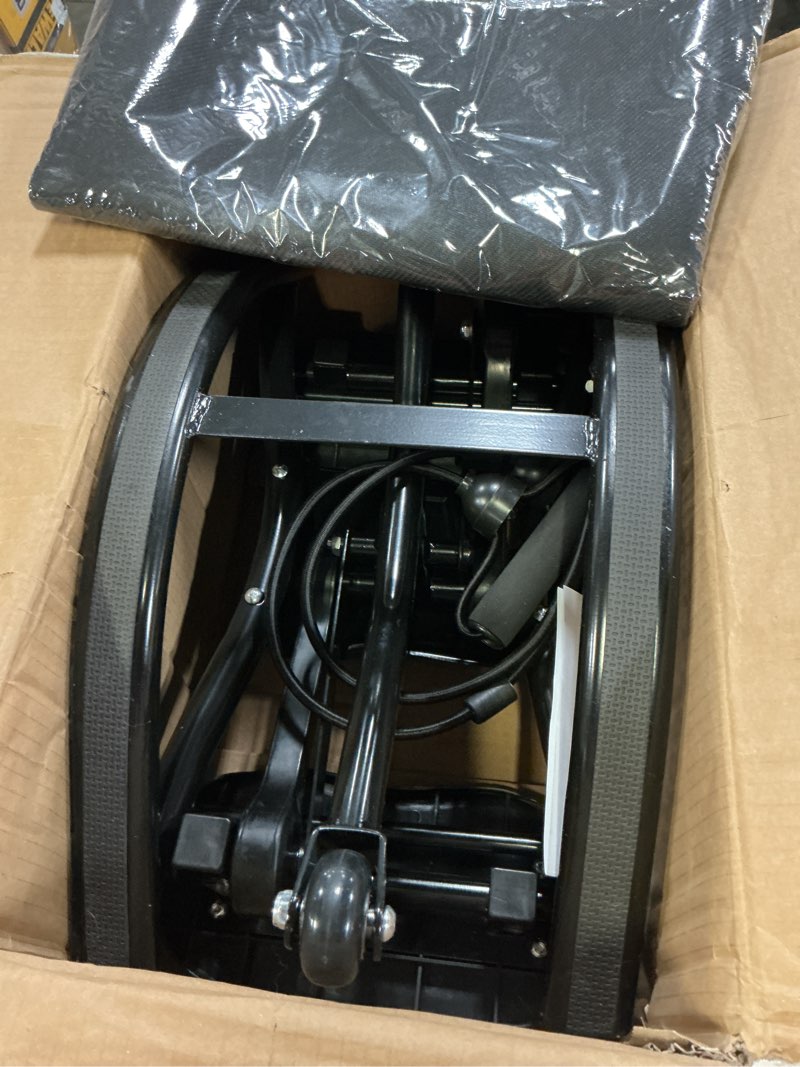 Condition photo showing As Is for rock stepper - steppers for exercise at home, portable stepper side to side with digital display & resistance bands, 330 lbs capacity full body workout low-impact knee-friendly 3d stair stepper black