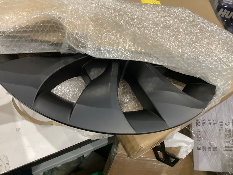 Condition photo showing As Is for KAVANIC Fits Tesla Model 3 Wheel Cover Hubcap 18 Inch Matte Black (Replacement 1 PCS - Side 2) Uberturbine Style 2017-2023 Model 3 Aero Wheel Cover Replacement Matte Black - Side 2 18 Inches
