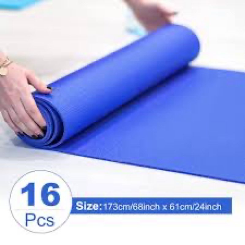 Different colors (1 Piece) 3 mm Thick Yoga Mat Exercise Workout Mat Non Slip Fitness Pad for Women Gym Home Yoga Pilates Multicolored