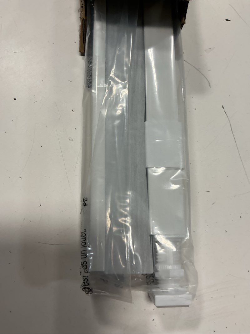 Condition photo showing Good Condition for lazblinds cordless cellular shades, no tools no drill blackout honeycomb shades pleated blinds for windows, 34'' w x 48'' h, silver white blackout-silver white 34'' w x 48'' h