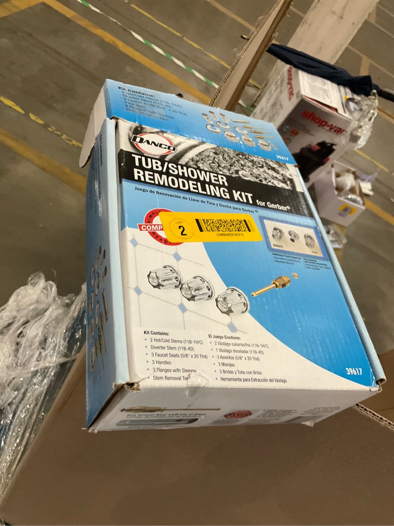 Condition photo showing As Is for danco 39617 tub and shower remodel kit for gerber 3-handle faucet
