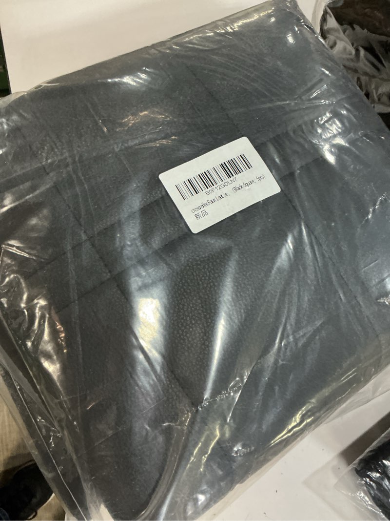 Condition photo showing Good Condition for Faux Leather Car Seat Covers Full Set, Foam Seat Cover for Car, Universal Car Seat Protector with Waterproof and Breath Fit for Cars, Trucks, SUV, Vans (Black Square) Black Square Full Set