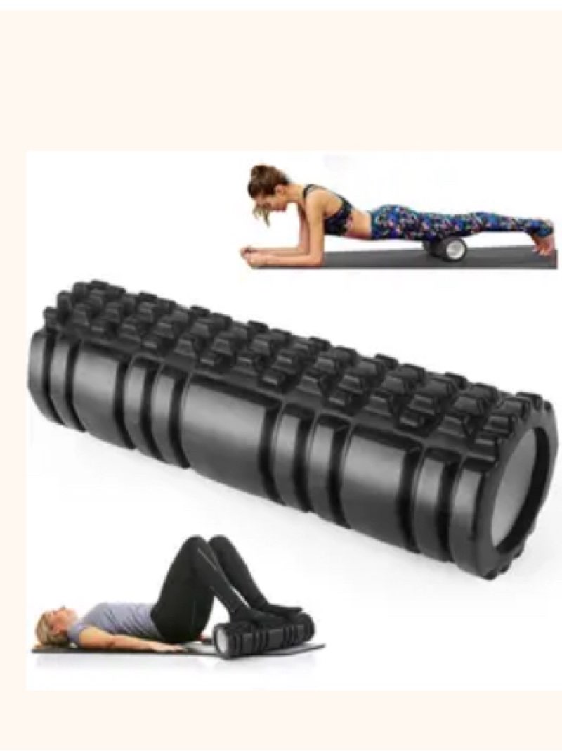 ProSource Sports Medicine Foam Roller 24” x 6” (3 61 cm x 15 cm) with 2 Density Zones for Deep-Tissu