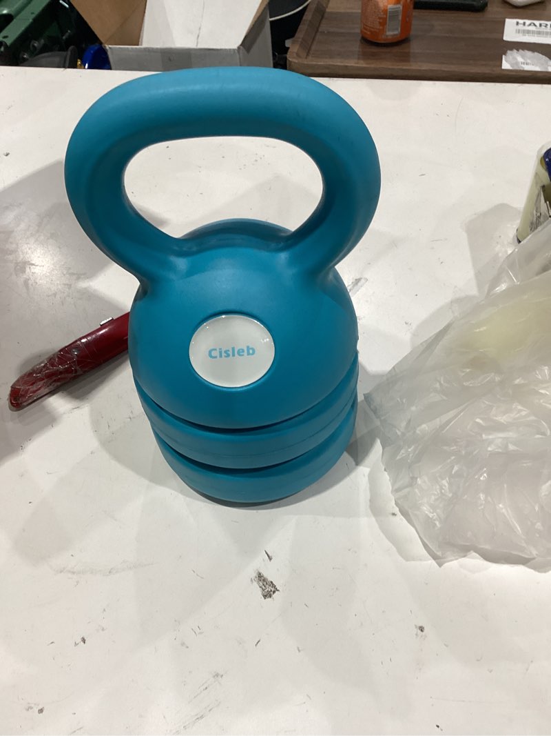 Condition photo showing Good Condition for adjustable kettlebell weight set: 3-in-1 kettlebells (5lbs 8lbs 12lbs) for home gym full-body workout strength training weight loss | good for beginners blue