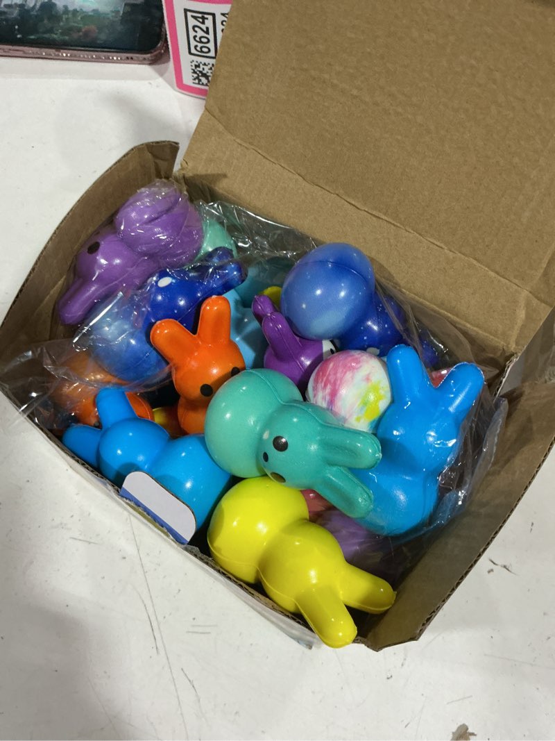 Condition photo showing Good Condition for 30pcs bunny slow rising squishy toys,bulk stress relief fidget toy squeeze bunny for kids,treasure chest prizes, classroom prizes for boys girls easter