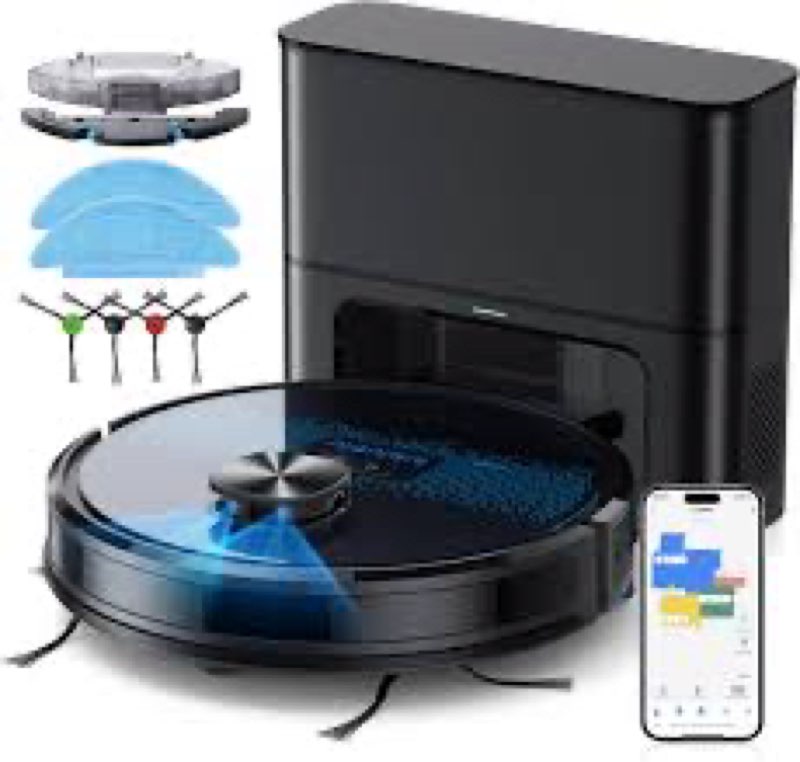 Loorow 3-in-1 Robot Vacuum and Mop Combo, Self Emptying Station for 60 Days, Robotic Vacuum Cleaner 