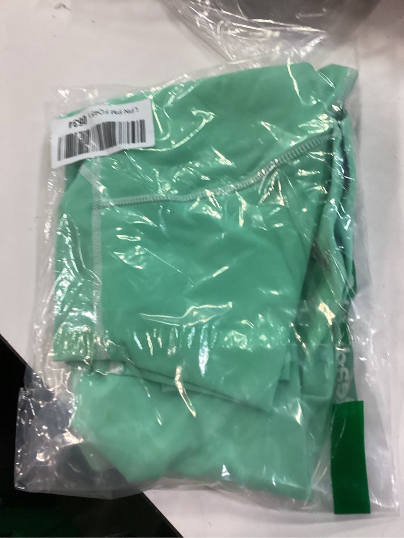 Condition photo showing New/Like New for Aoxjox Workout Leggings for Women High Waisted Lexi Lined Exercise Athletic Gym Fitness Yoga Pants 26" Small Katydid Green/White